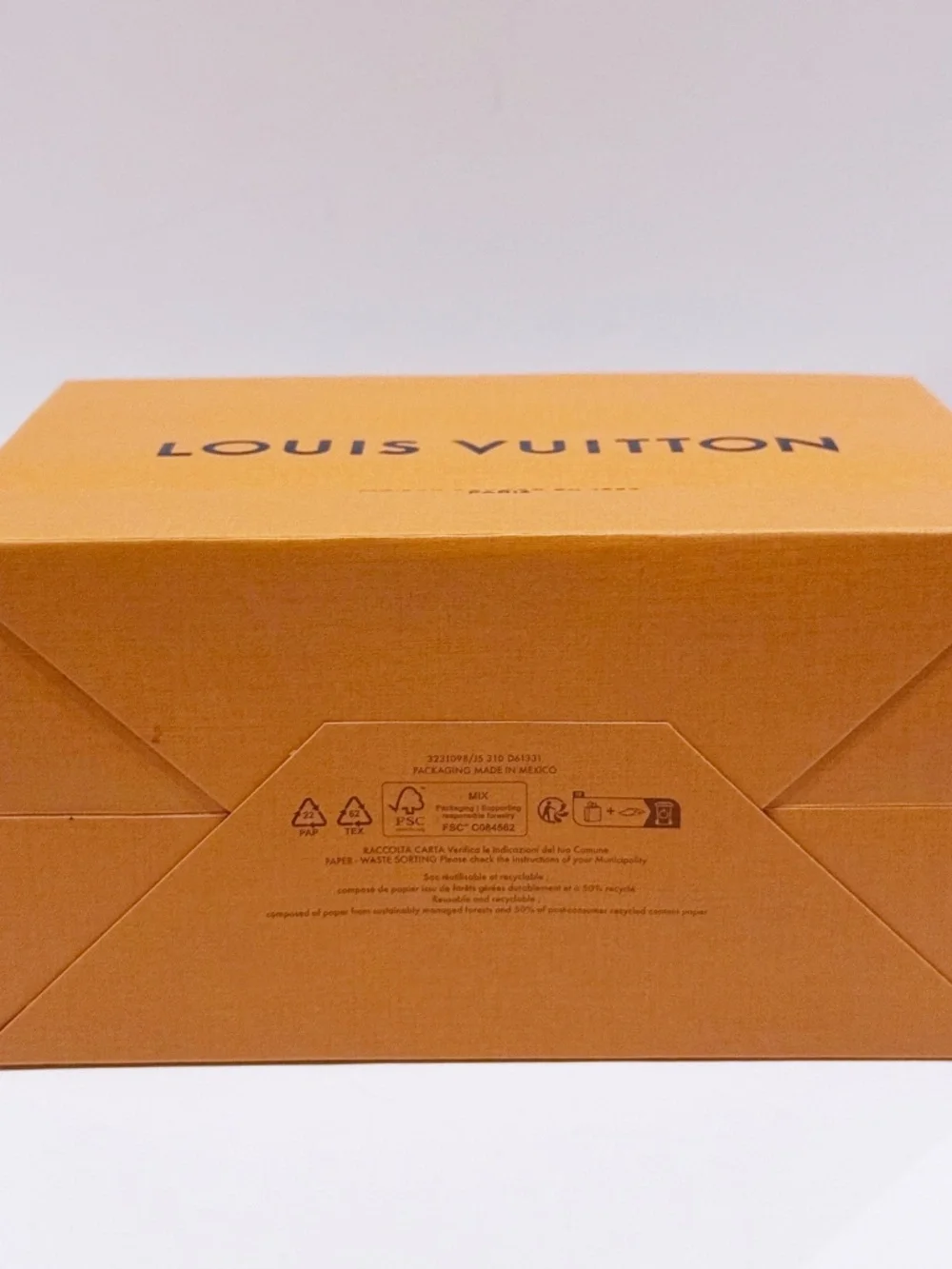 Louis Vuitton Orange Gift Bag + Small Drawer Box Ribbon Envelope Empty Set